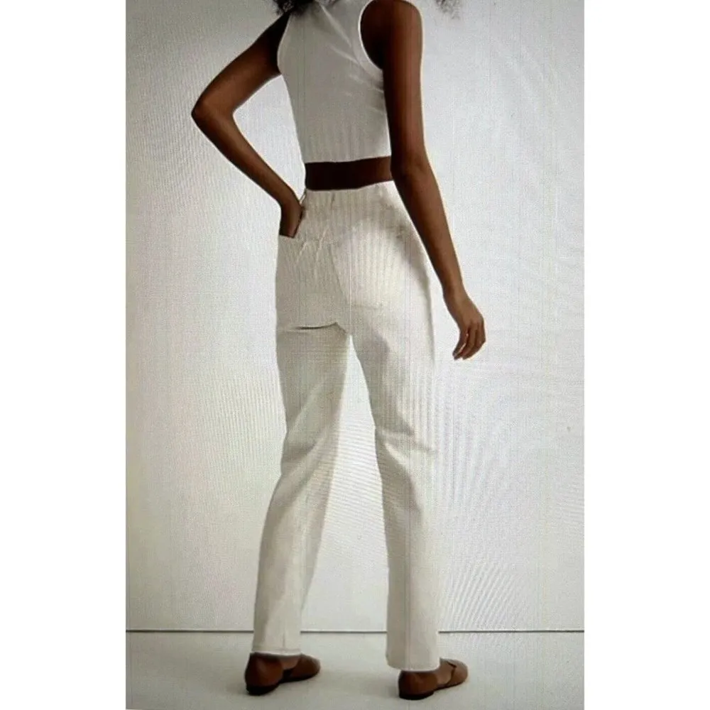 Madewell The '90s Straight Leg Jean in Vintage Canvas Ivory Size 33T - Image 2