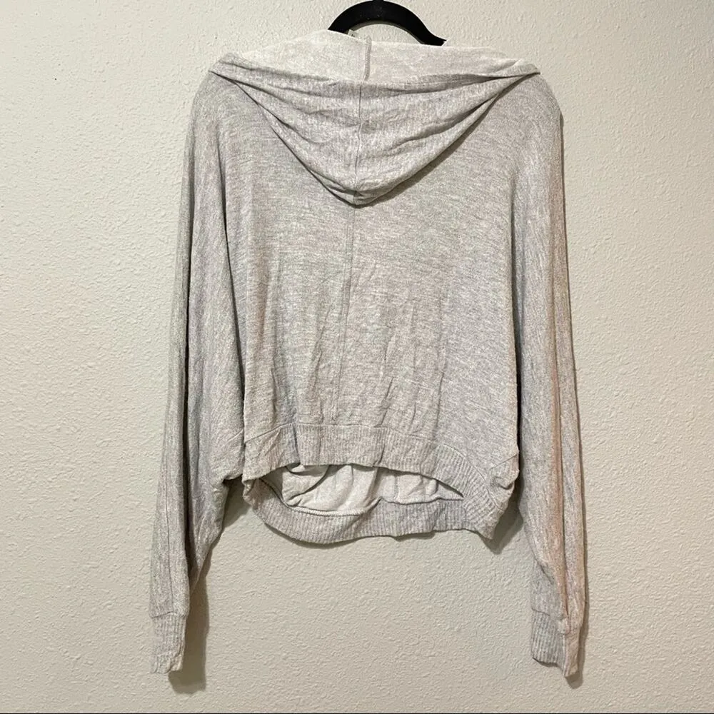 Project Social T & Out From Under Grey Slouchy Batwing Hoodie Lightweight S - Image 7