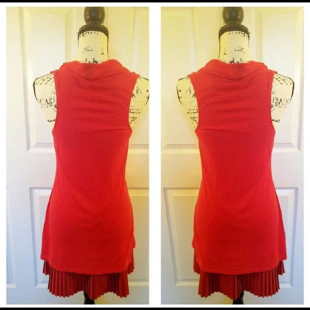 Free People Cowl Sleeveless Holiday Pleated Dress - Image 3