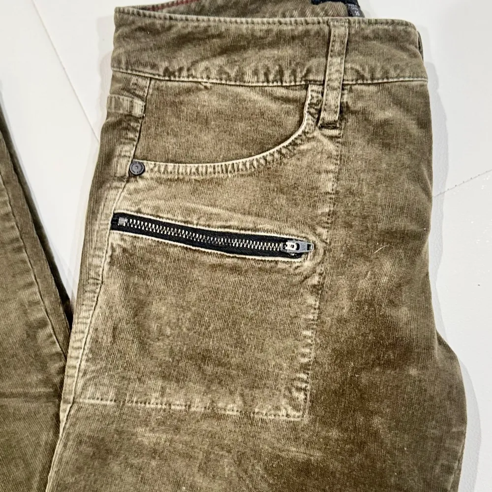 Olive Green Bootcut Corduroy Pants - Image 7