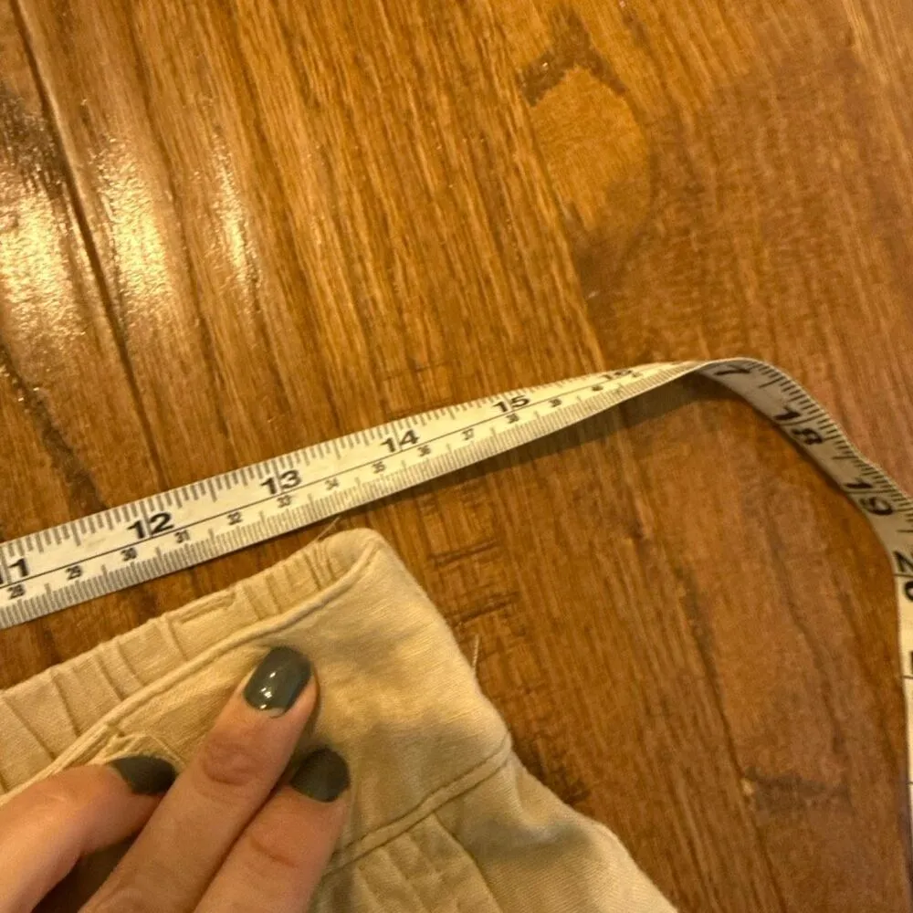 Rachel Zoe Linen tan cropped cargo pants size 8 - Image 7