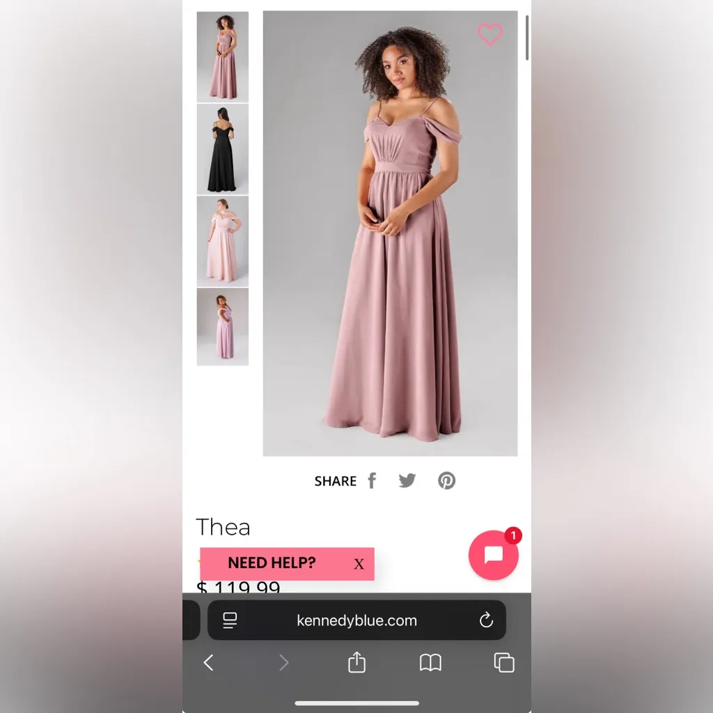 Kennedy Blue Thea Bridesmaid Dress Desert Rose Pink Size 6 - Image 2