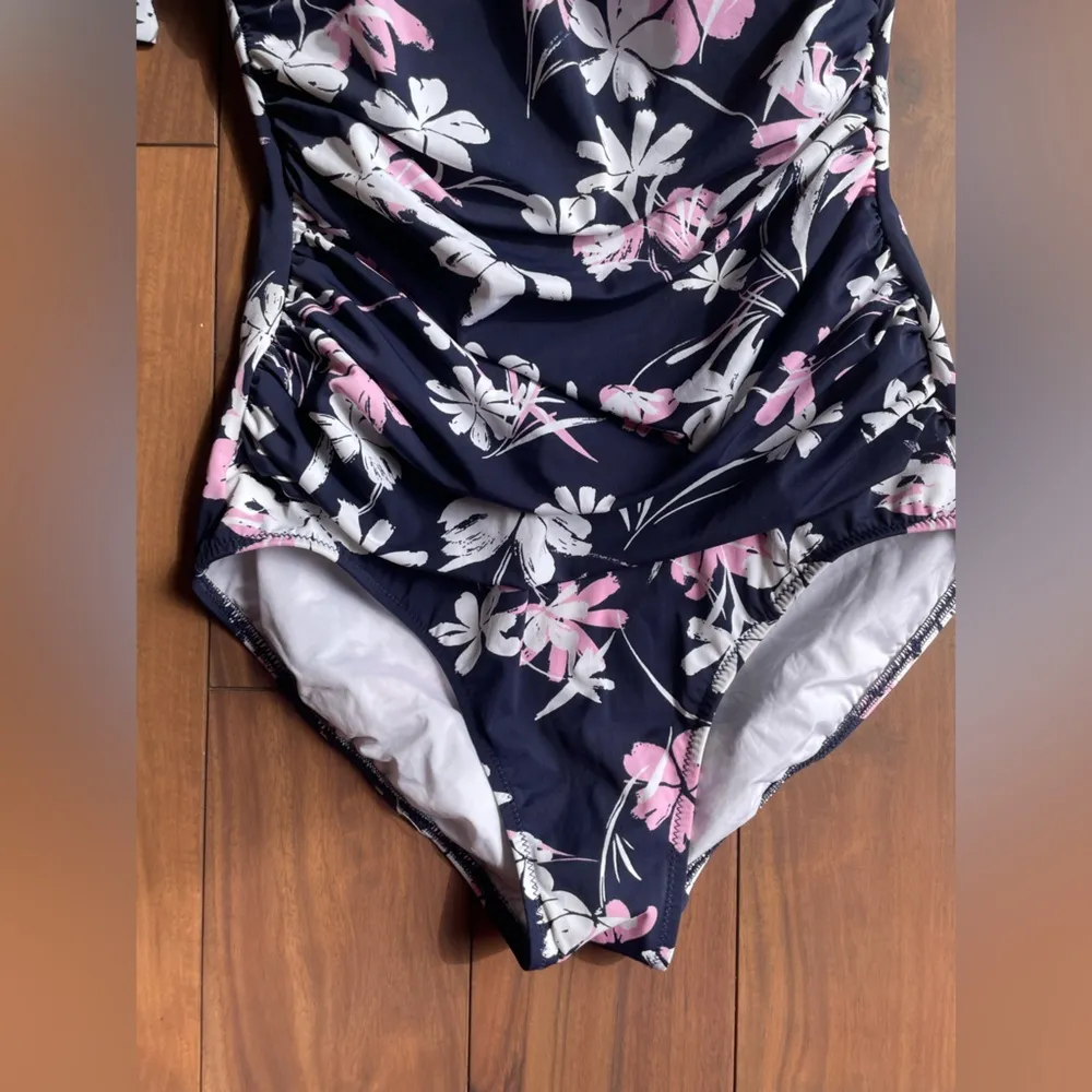 Profile By Gottex Sundance One Piece Swimsuit Size 10D Blue - Image 5