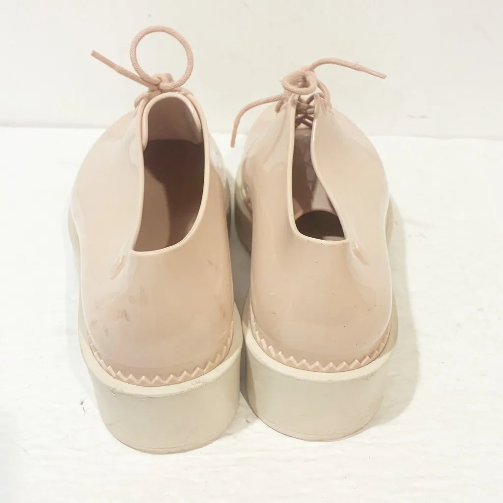 Melissa‎ Size 9 Pink PVC Jelly Lace Up Oxford Shoes - Image 4