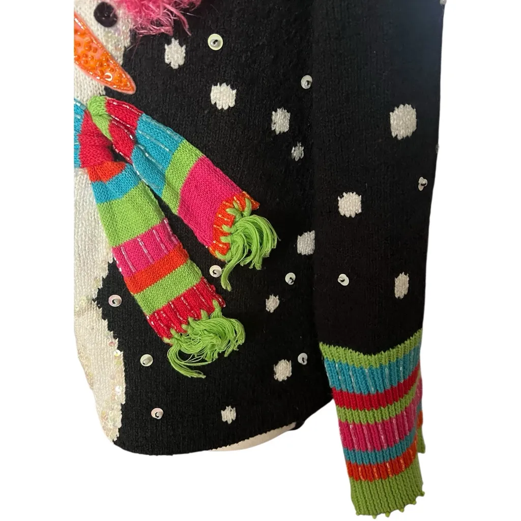 Vintage Design Options By Philip & Jane Gordon 3D Sweater Cardigan SZ. L.. Size L - Image 7