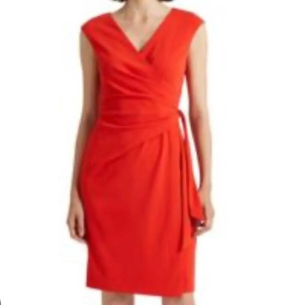 LAUREN RALPH LAUREN Faux Wrap Red Cherry Dress Women’s Size 8 NWT - Image 12