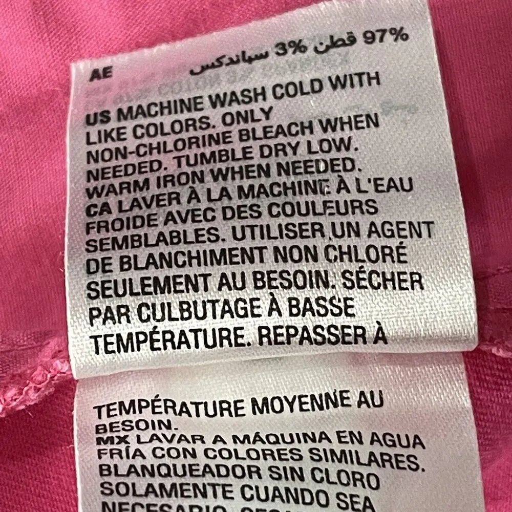 Charter Club SZ 14 Crop Pants Wide Leg Straight Pockets Stretch High-Rise Pink - Image 9