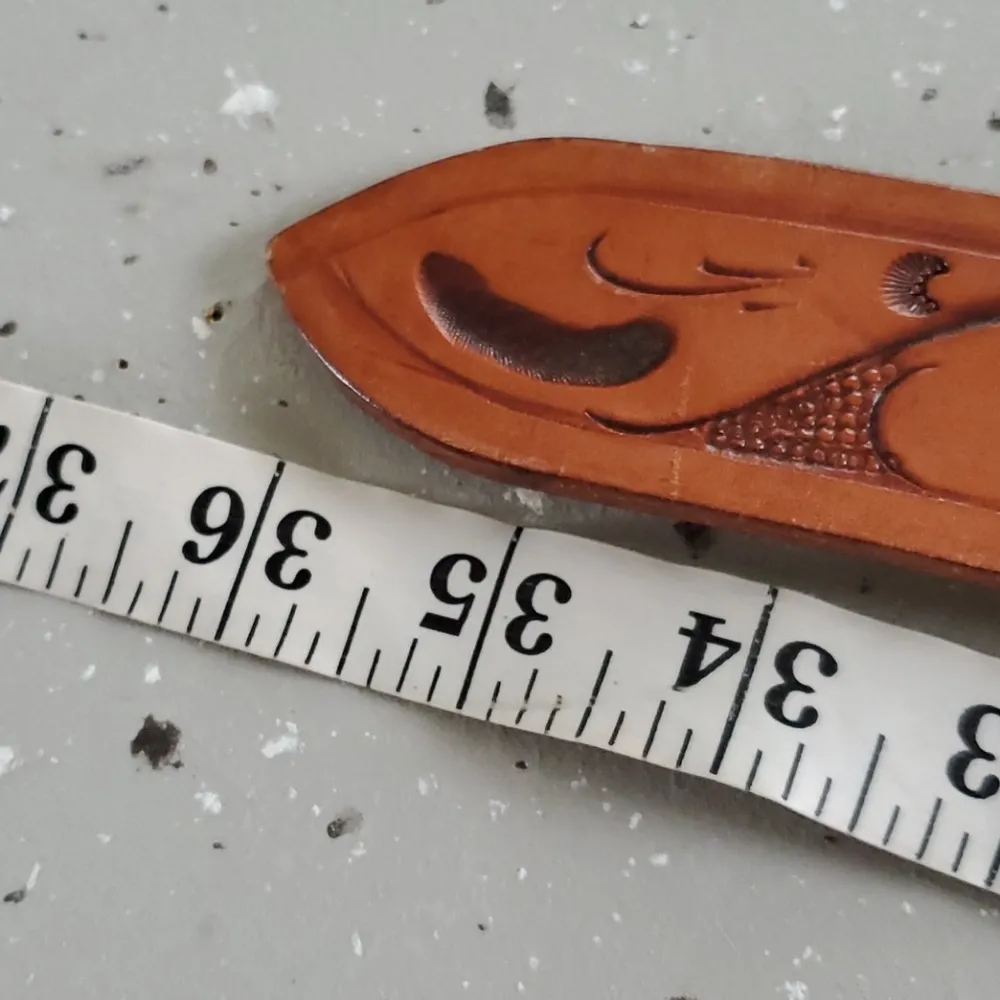 Tooled leather belt size 30 - Image 4