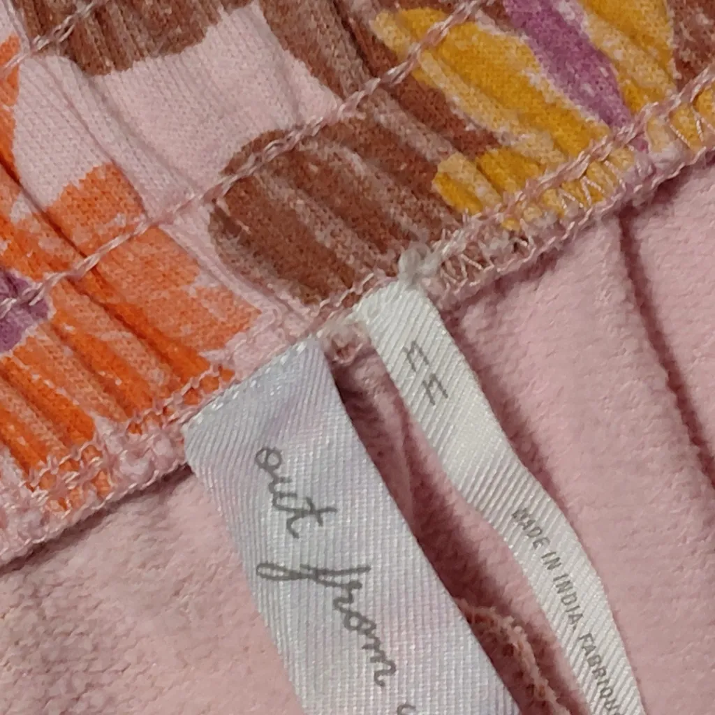 Out From Under Urban Outfitters Women's XS Pink Floral Mid Rise Sweatshorts Brown - Image 3