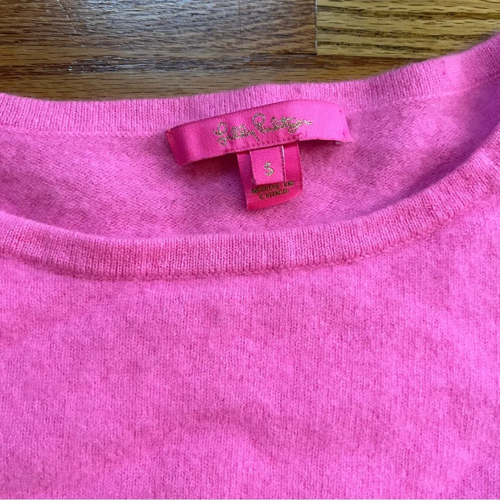 Lilly Pulitzer Bridgette pink cashmere sweater size small - Image 4
