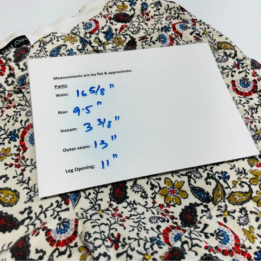 Women's Dear John Multicolored Paisely Print Summer Shorts Size 33 - Image 9