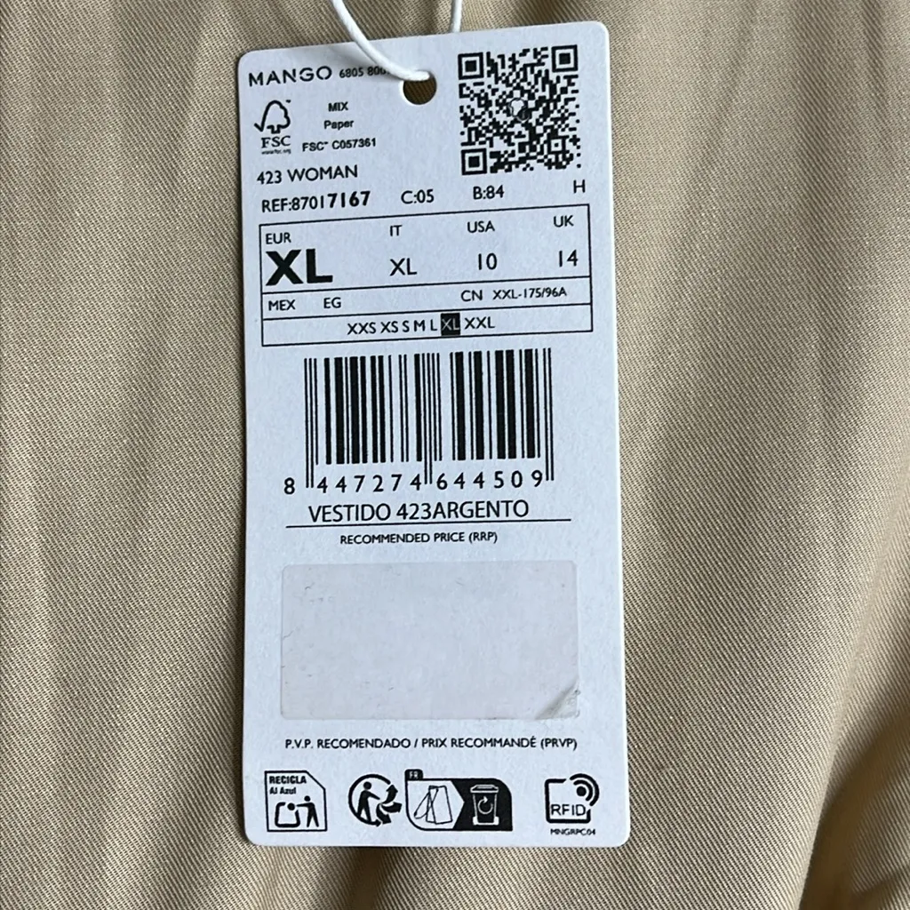 Mango  ASYMMETRICAL FLARED DRESS, size 10 - Image 5