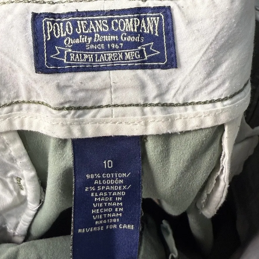 Polo‎ Jeans Women's Green Chino Shorts Size 10 Casual - Image 2