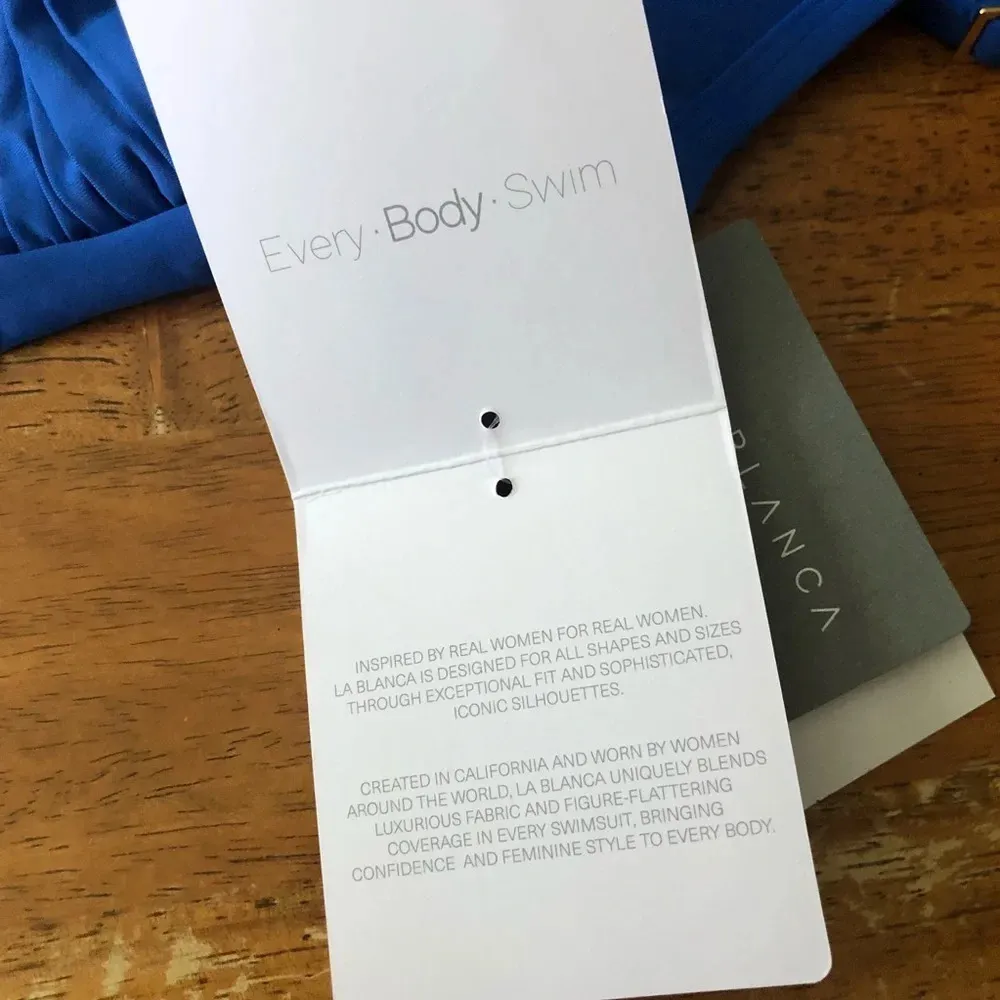 La Blanca "Island Goddess" tankini wrap top,size 6 - Image 8