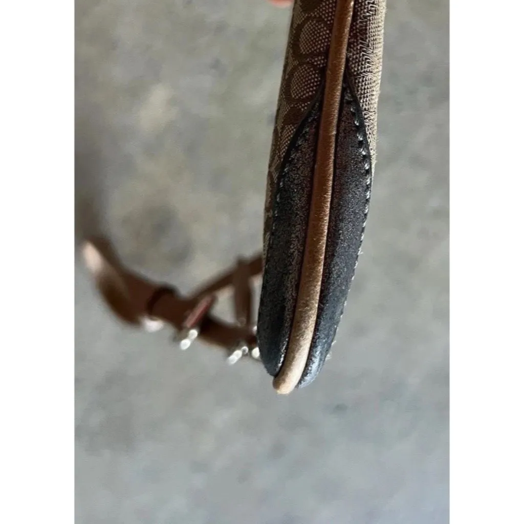 Coach Y2K Demi Striped Leather, Suede and Canvas Signature C Wristlet Small Bag - Image 11