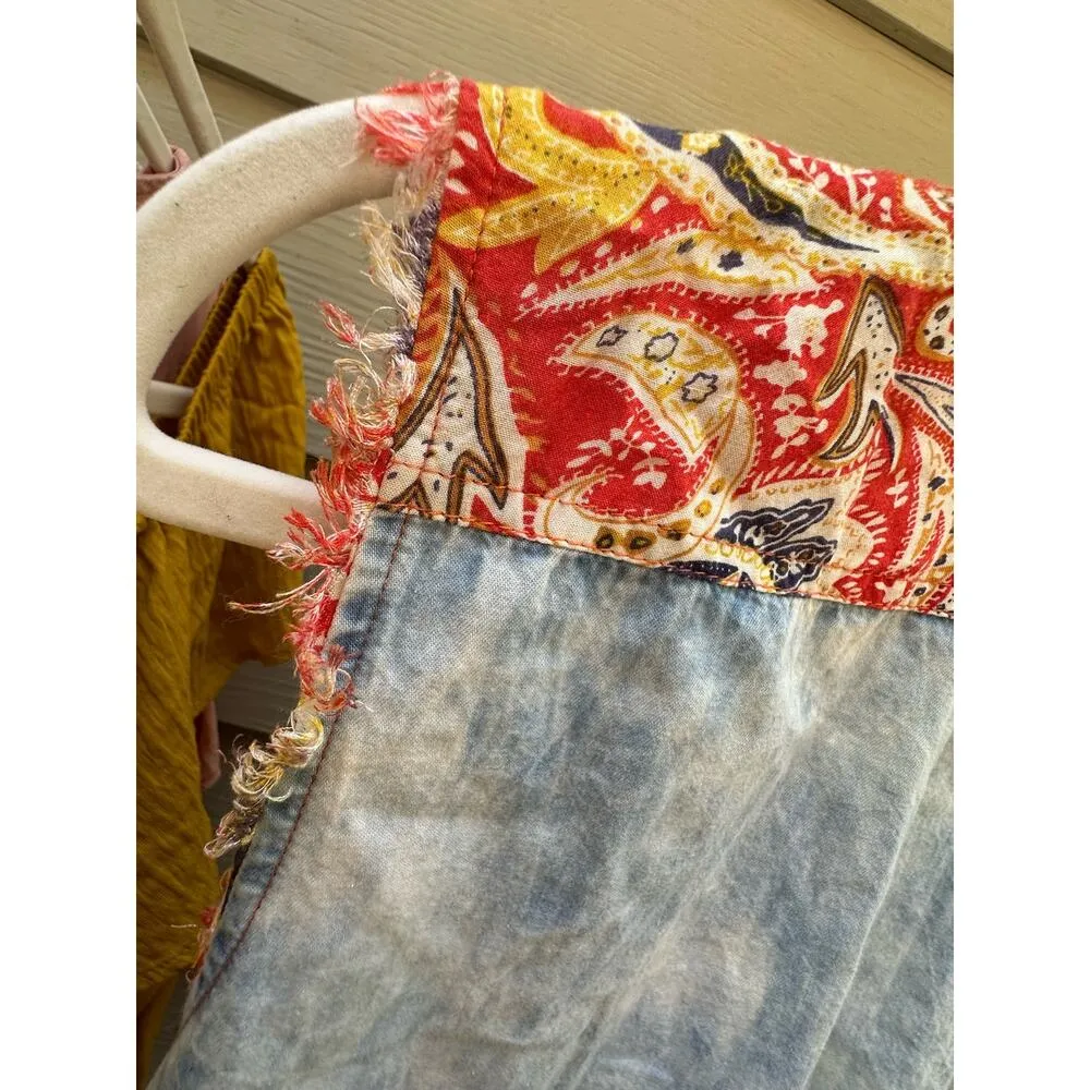 S Western Style Button Up Tank Blue - Image 5