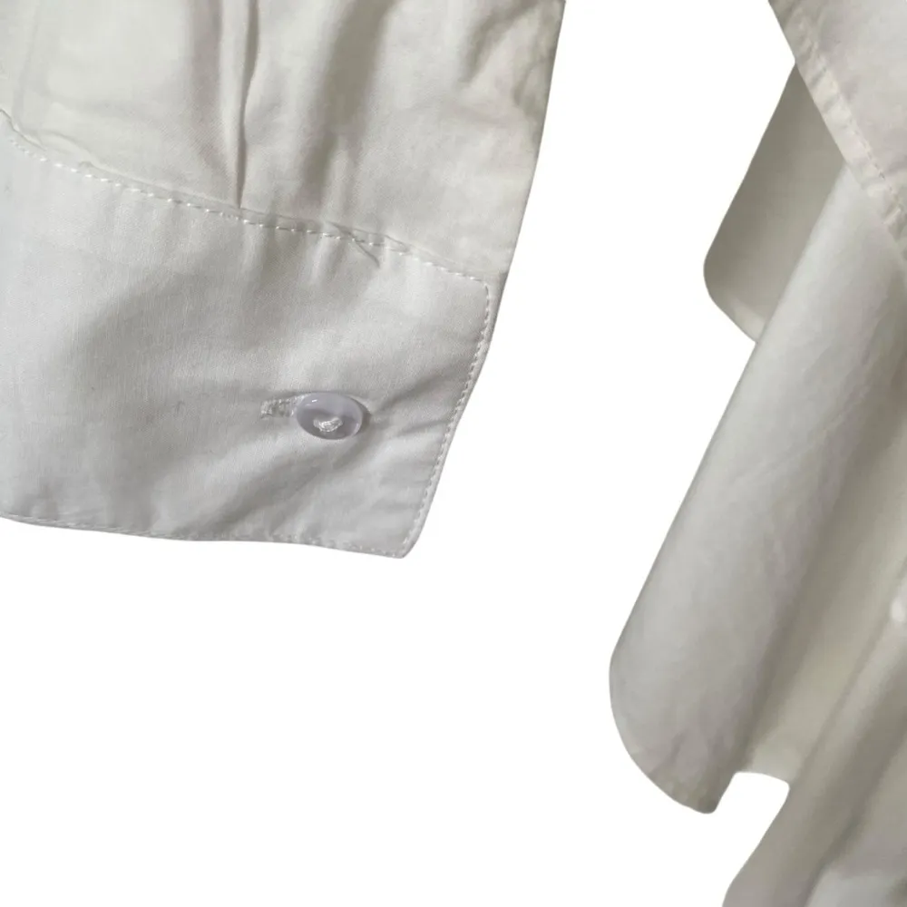 Walter Baker Peplum High Low White Button Down Blouse size medium - Image 6