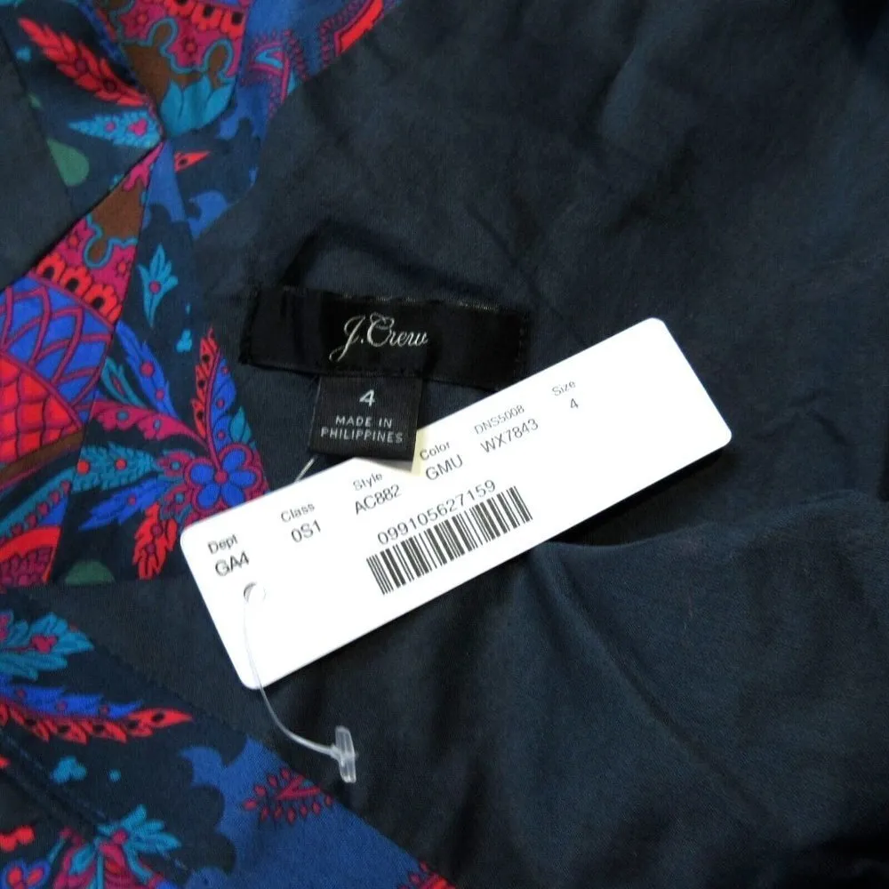 NWT J.Crew Tiered Sleeveless Maxi in Green Multi Ratti® Scarf Paisley Dress 4 - Image 3