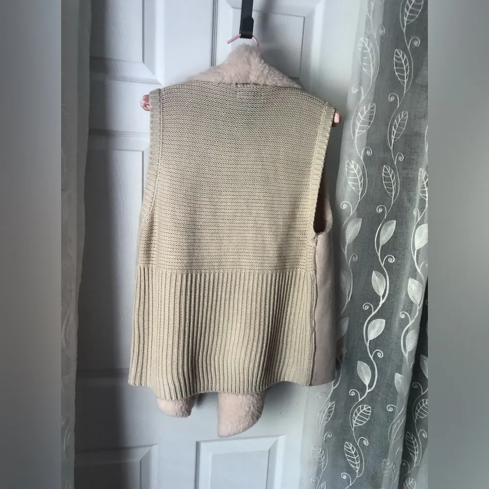 Chelsea & Theodore Faux Fur Faux Suede Drape Sweater Vest Sleeveless size XXL - Image 7