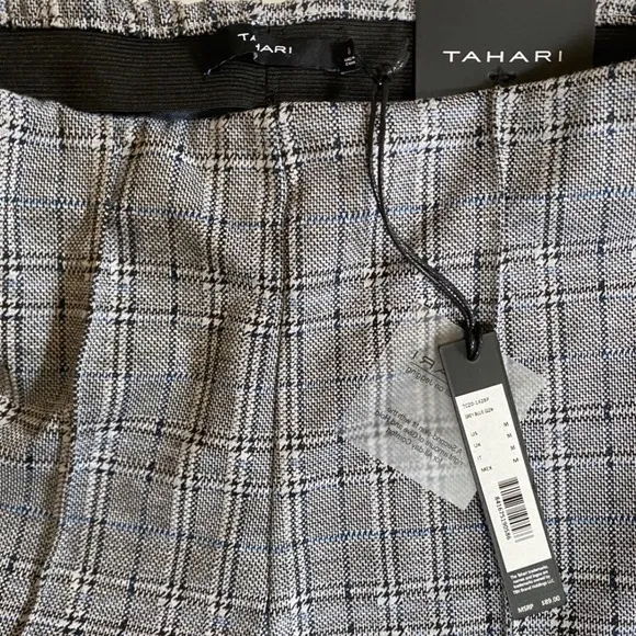 Tahari Seamed Front Houndstooth Pull On Jegging Pant Women's Size M NWT - Image 6