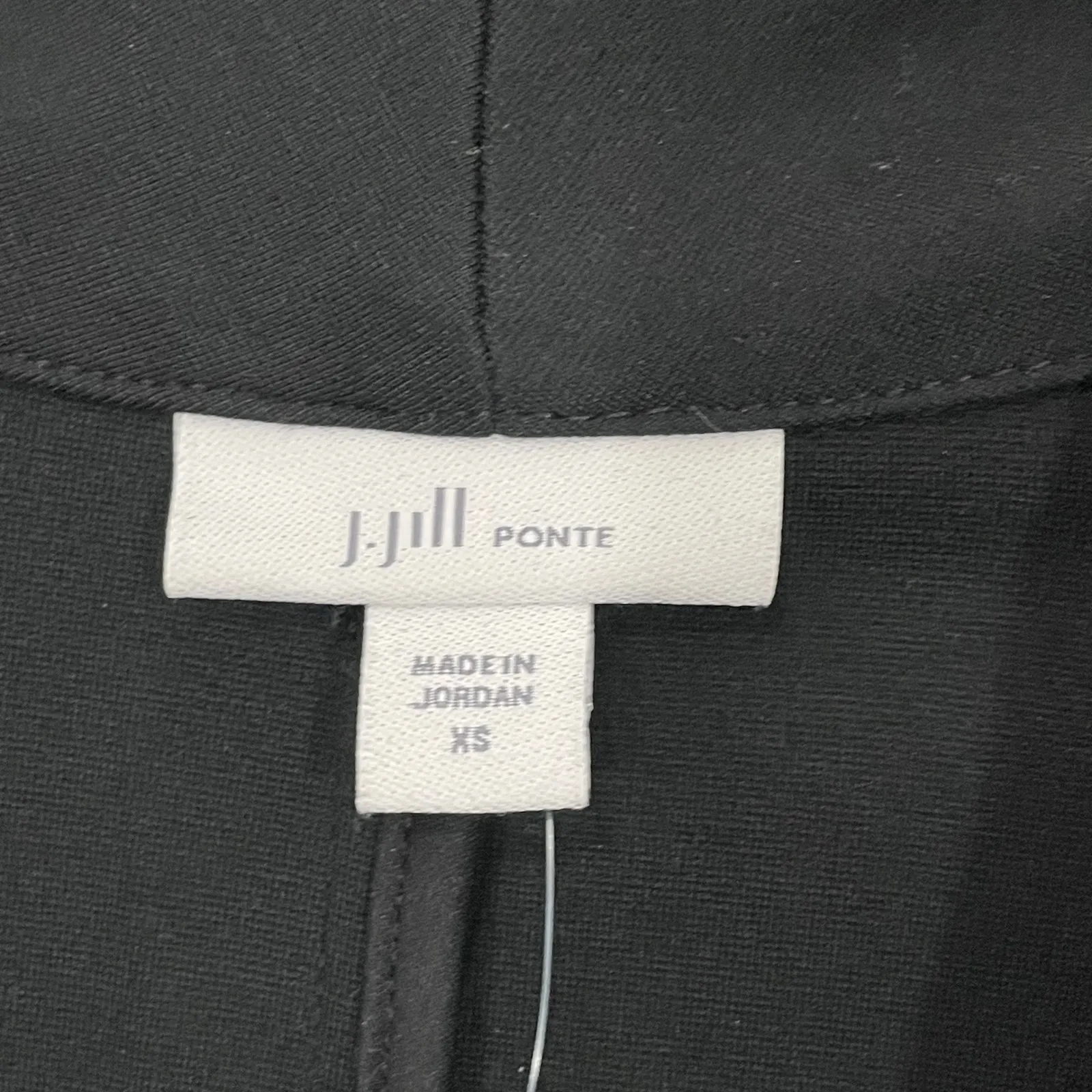 NWT J. Jill Black Ponte Blazer Jacket  XS Shawl Collar Button‎ Front Long Sleeve - Image 2
