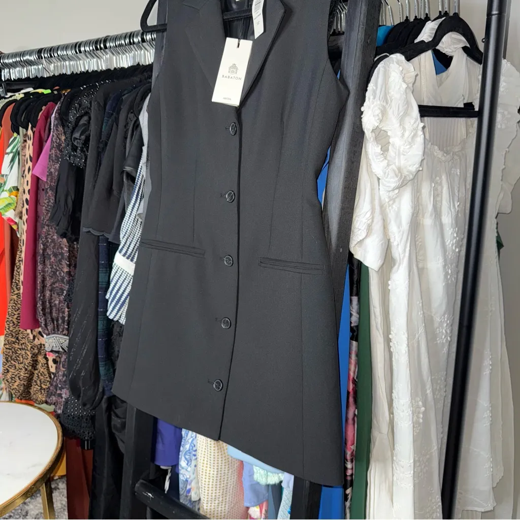 Babaton Aritzia Mastermind Black Sleeveless Blazer Dress - Image 10