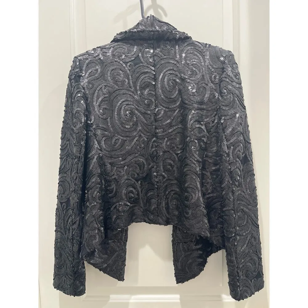 Anine Bing Black Sequin Jacket Sz XS - Image 7