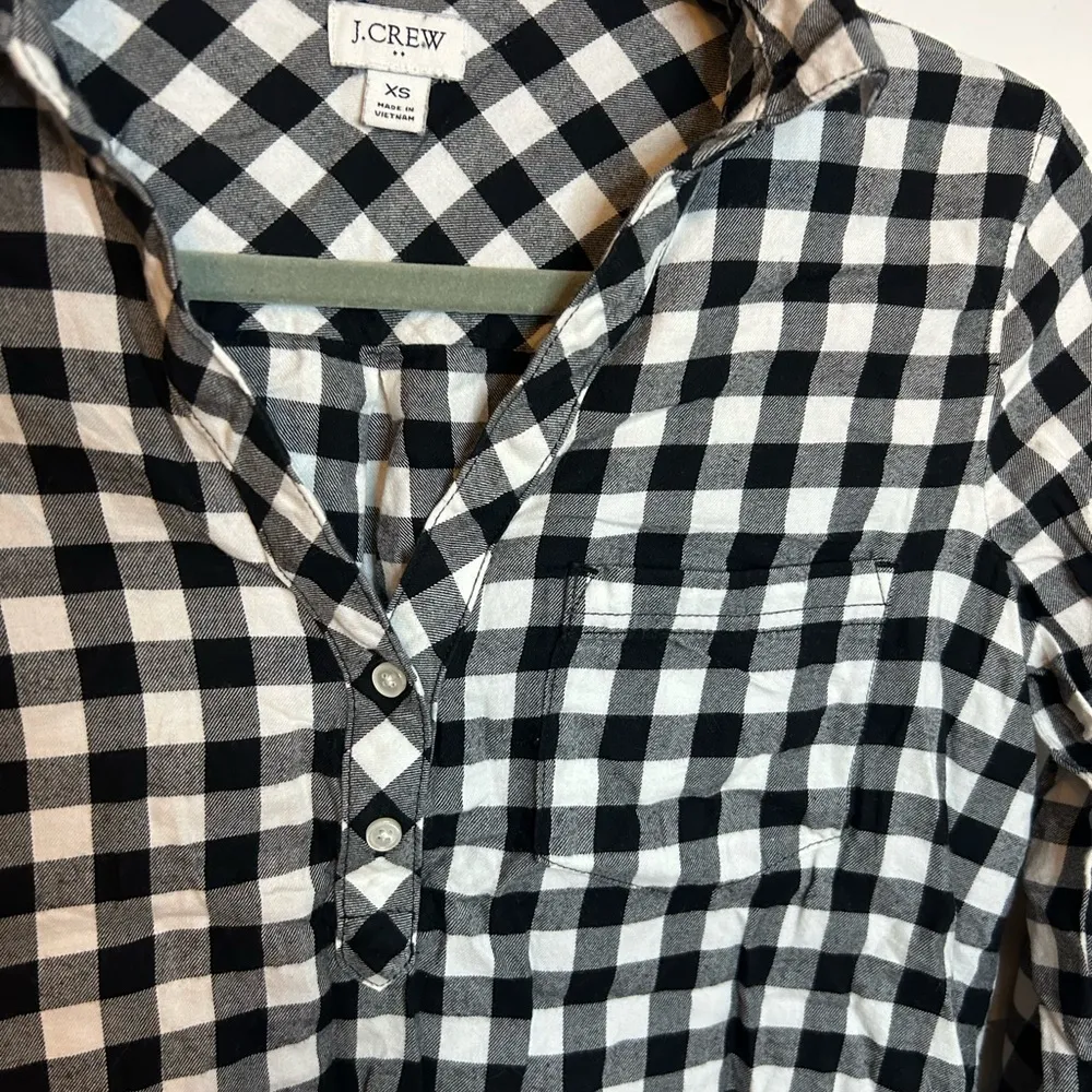 J.Crew Gingham Flannel Popover Tunic - Image 7