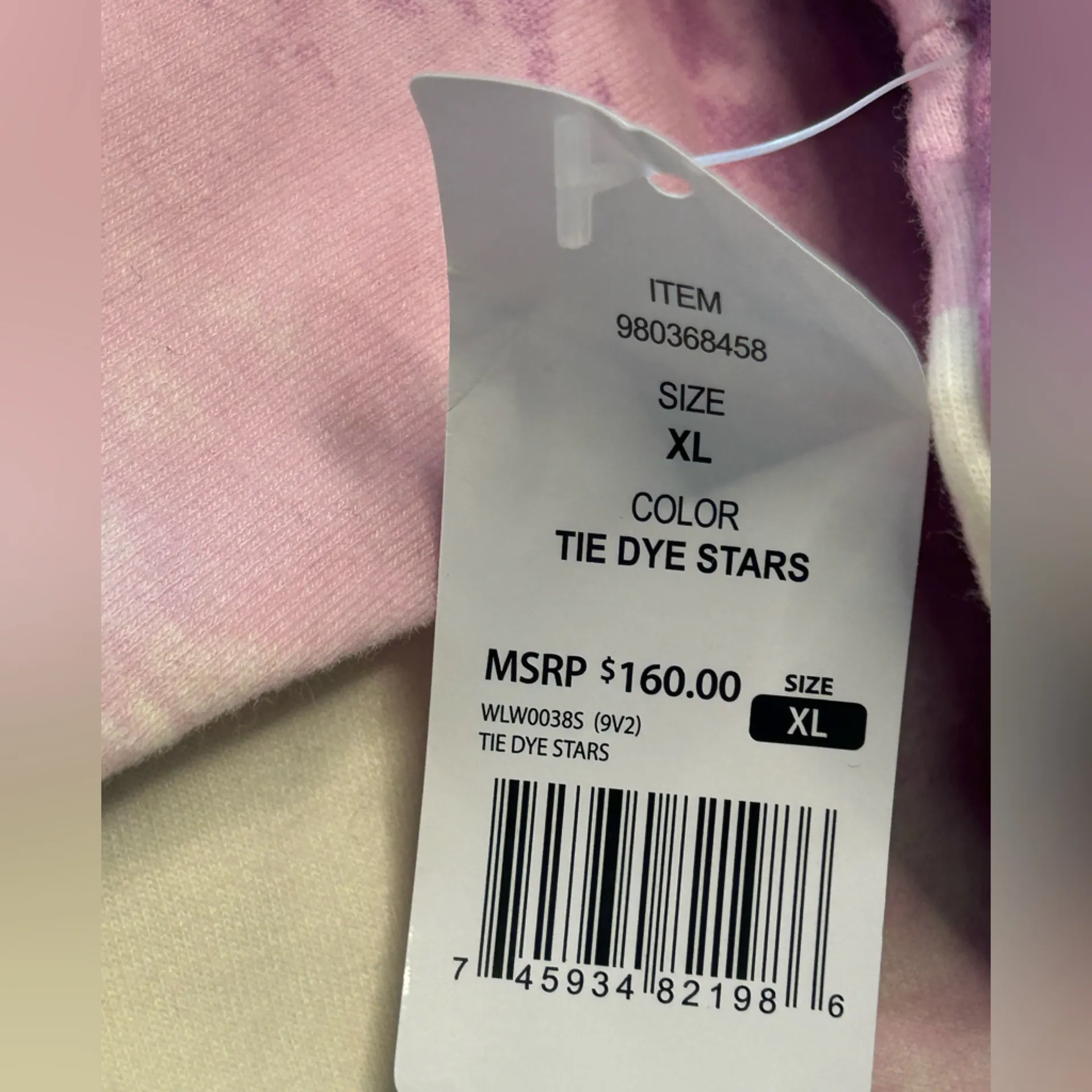 Wildfox tie dye stars lounge top oversized comfy cozy celestial youthful NWT XL - Image 6