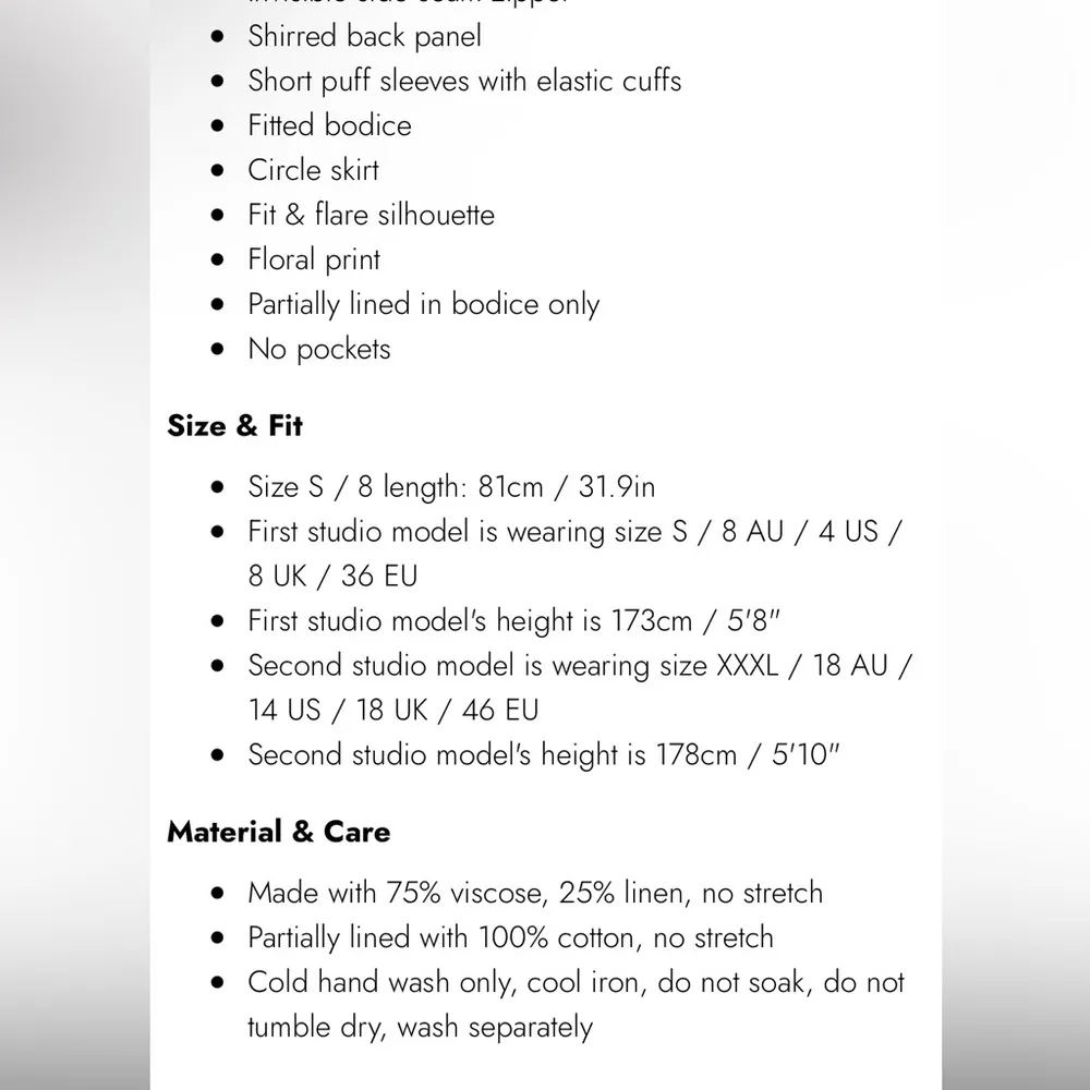 Showpo Amalie The Label Lorete Linen Puff Sleeve Dress New With Tags Size 16 - Image 4