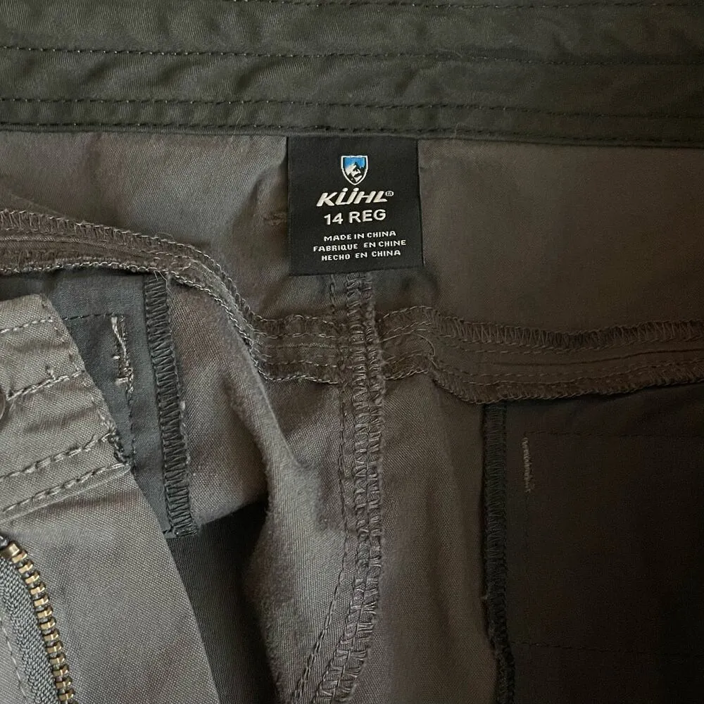 Spire Roll Up Stretch Activewear Hiking Trail Pants Gray Womens 14 - Image 11