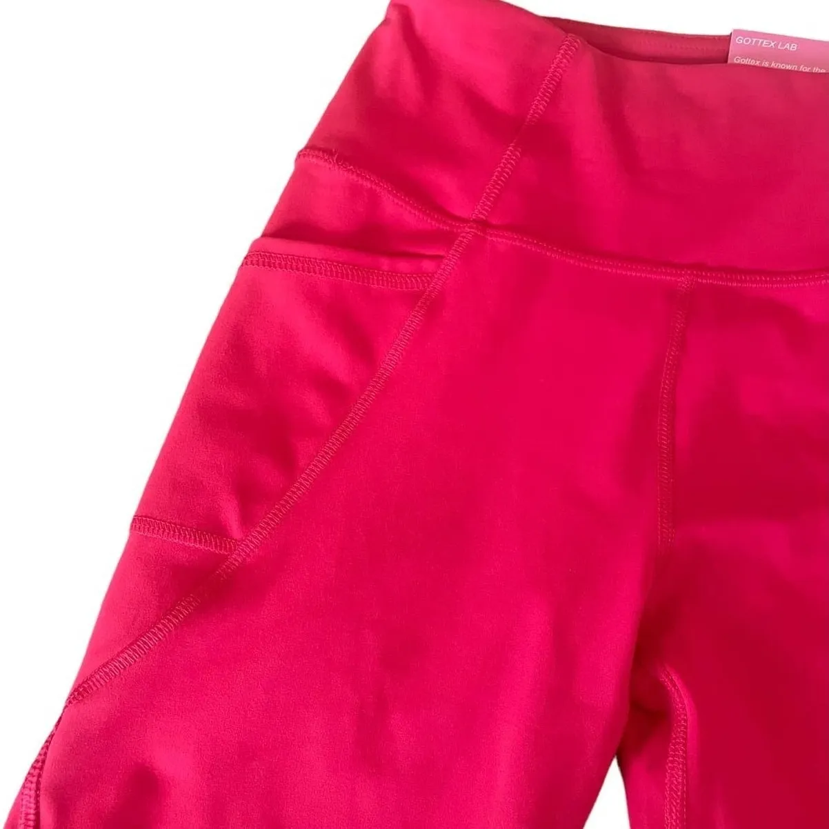 Gottex Women Bike Shorts XS Pink High Rise Compression Pocket Athleisure Biking - Image 4