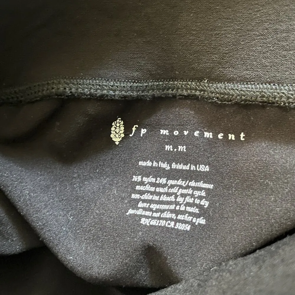 Fp movement high rise self hem mesh sculpt legging size medium Black - Image 5