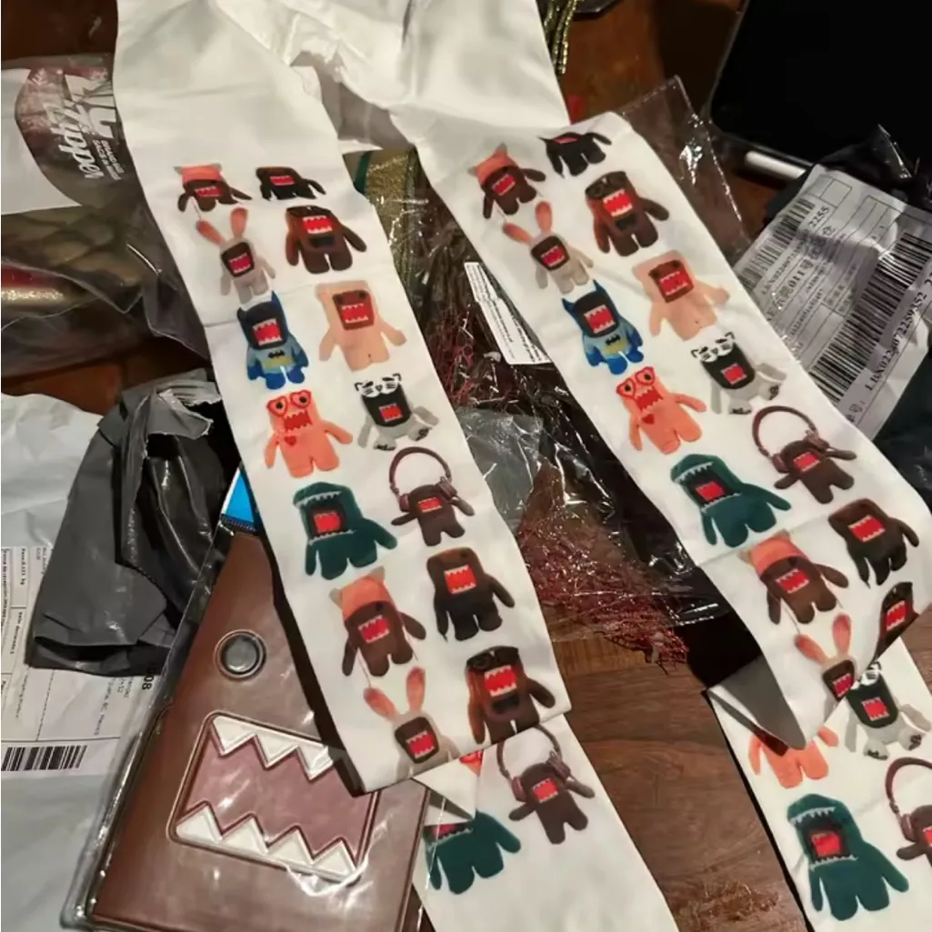 Colorful Monster Print Tights White - Image 3