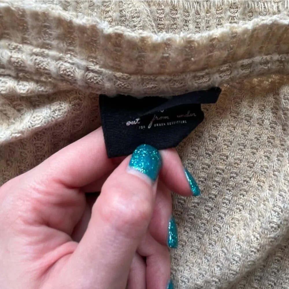 Out from Under Tan Button Down Sweater Size Small - Image 3