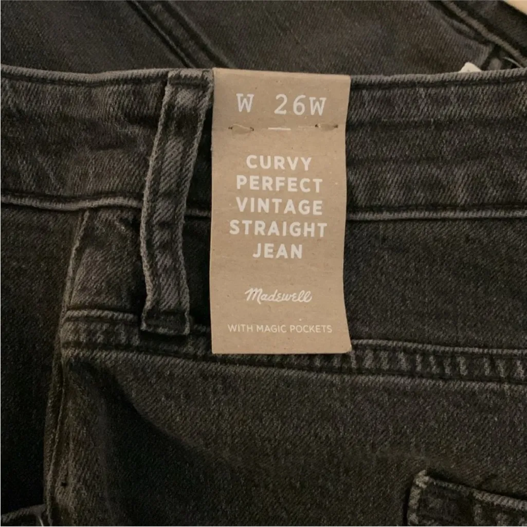 NWT Madewell The Curvy Perfect Vintage Straight Jean in Lunar Wash Size 26W New - Image 5