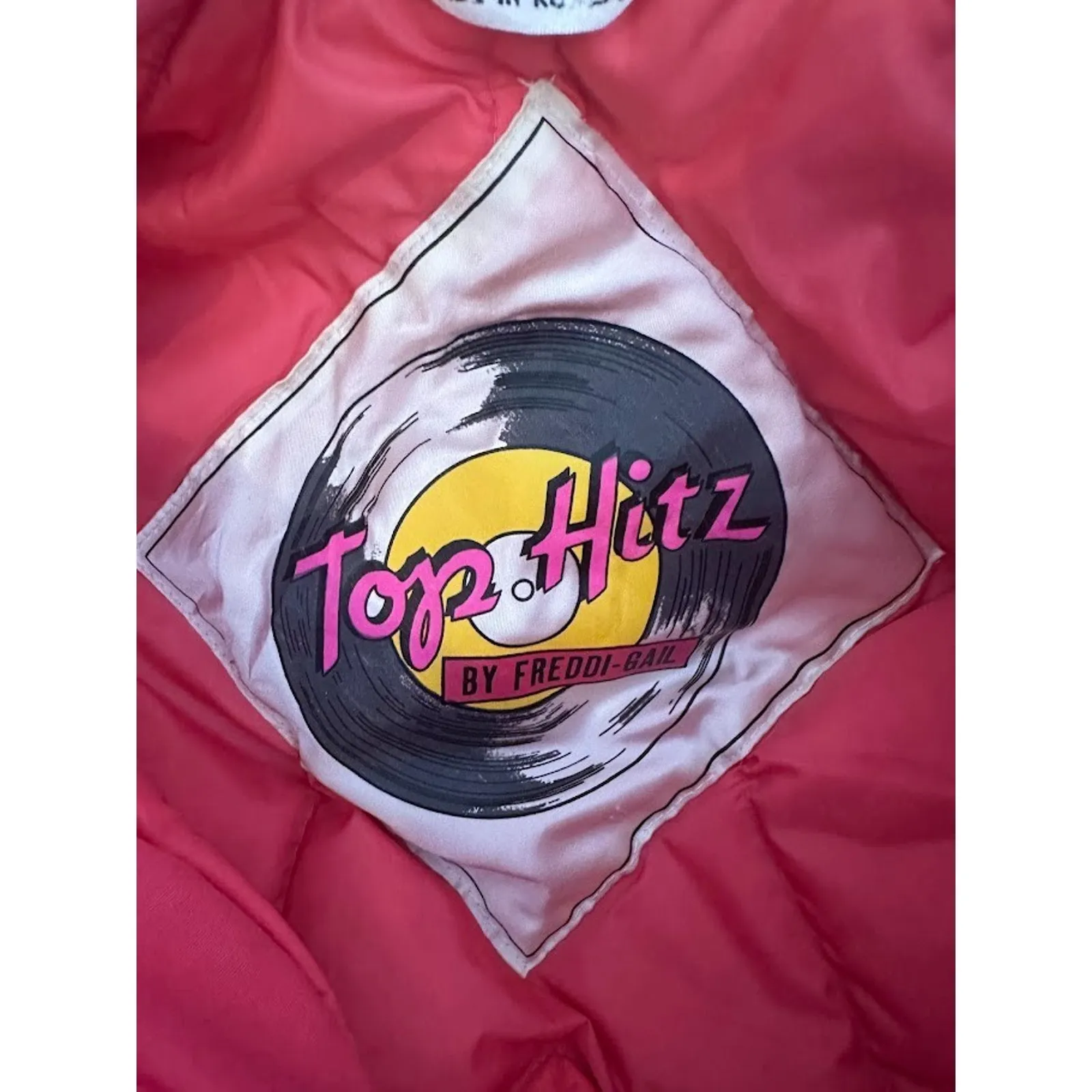 Vintage Freddi Gail Top Hitz Womens Duck Down Coat Size L Pink Snow Ski Hooded Size L - Image 4