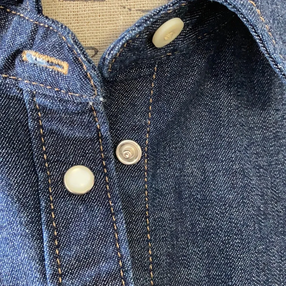 &DENIM snap closure long sleeve denim. Blue Size undefined - Image 5
