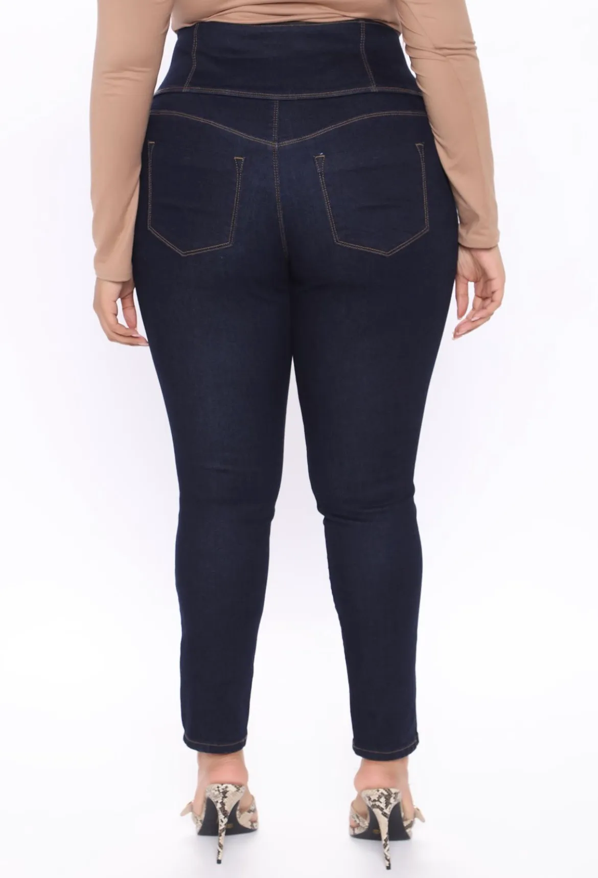 Navy Blue Skinny Jeans - Image 2