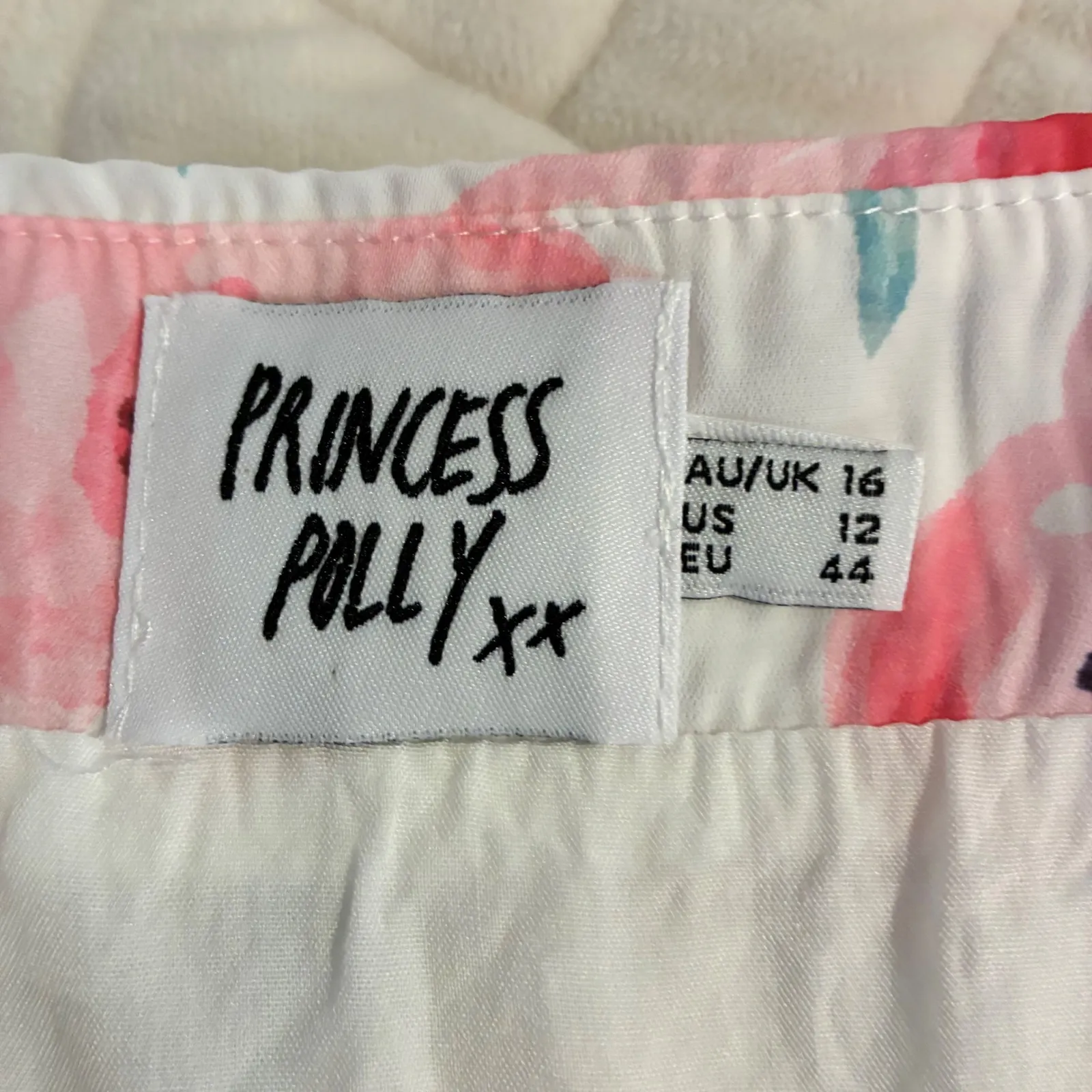 Princess Polly‎ Floral Mini Skirt Pink Orange Print Summer Cute Size US 12 - Image 4