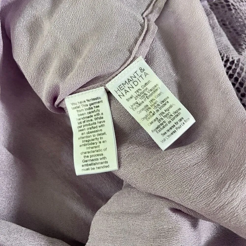 HEMANT AND NANDITA Nysa Short Dress‎ in Lavender Purple - Image 12