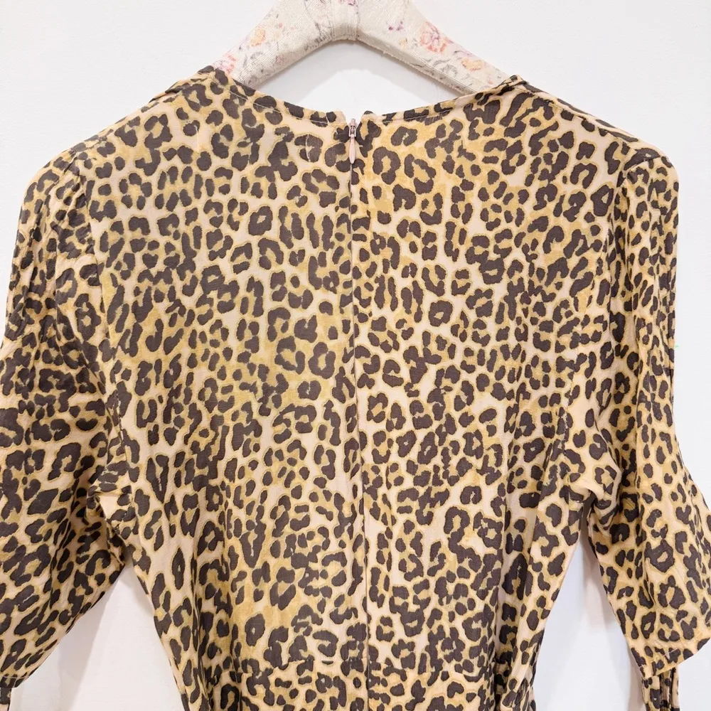Faithful the Brand Leopard Print midi dress EUC - Image 9