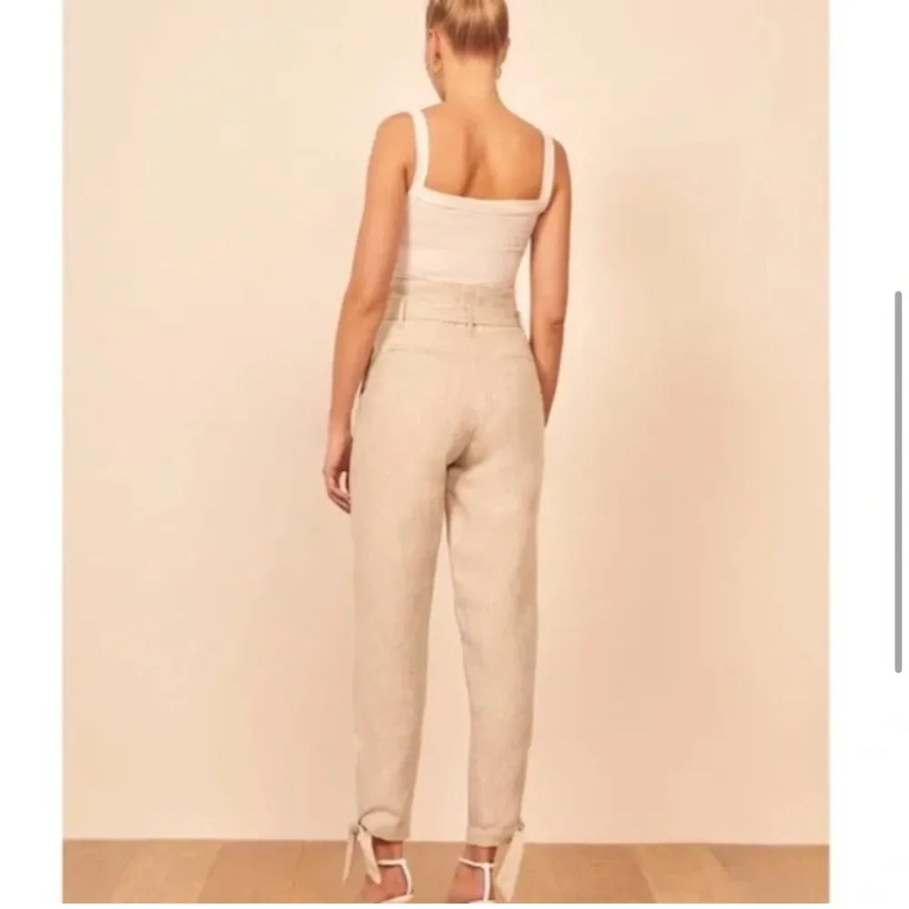 NWT Reformation Norman Linen Pants Size 12 - Image 3