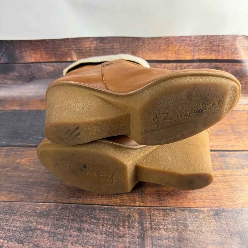 B Makowsky B. Makowsky Tan Winter Boots with Cream Fur - Image 8