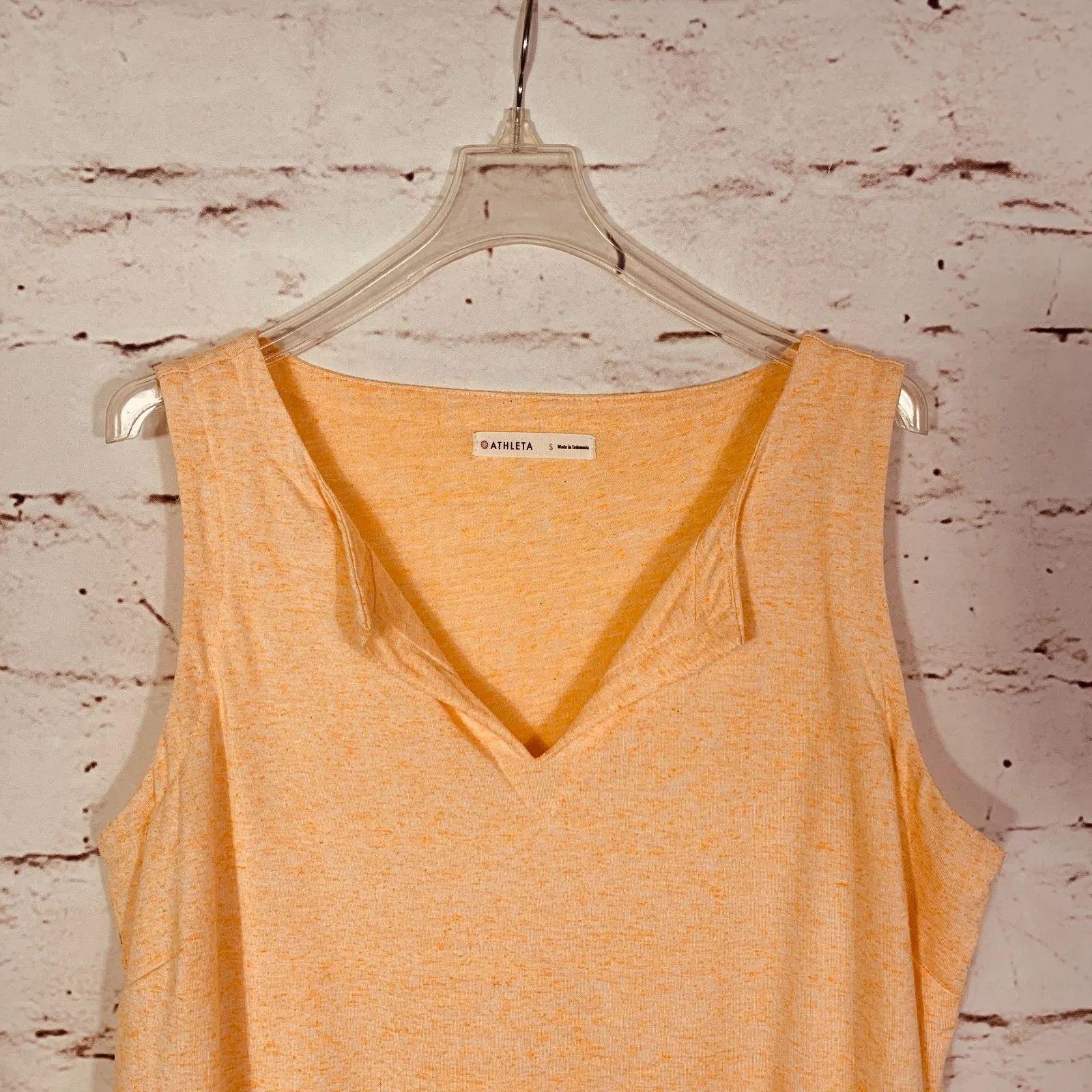Athleta Orange Sleeveless Tank Dress Women’s Small Elastic Waist Casual Athletic - Image 3