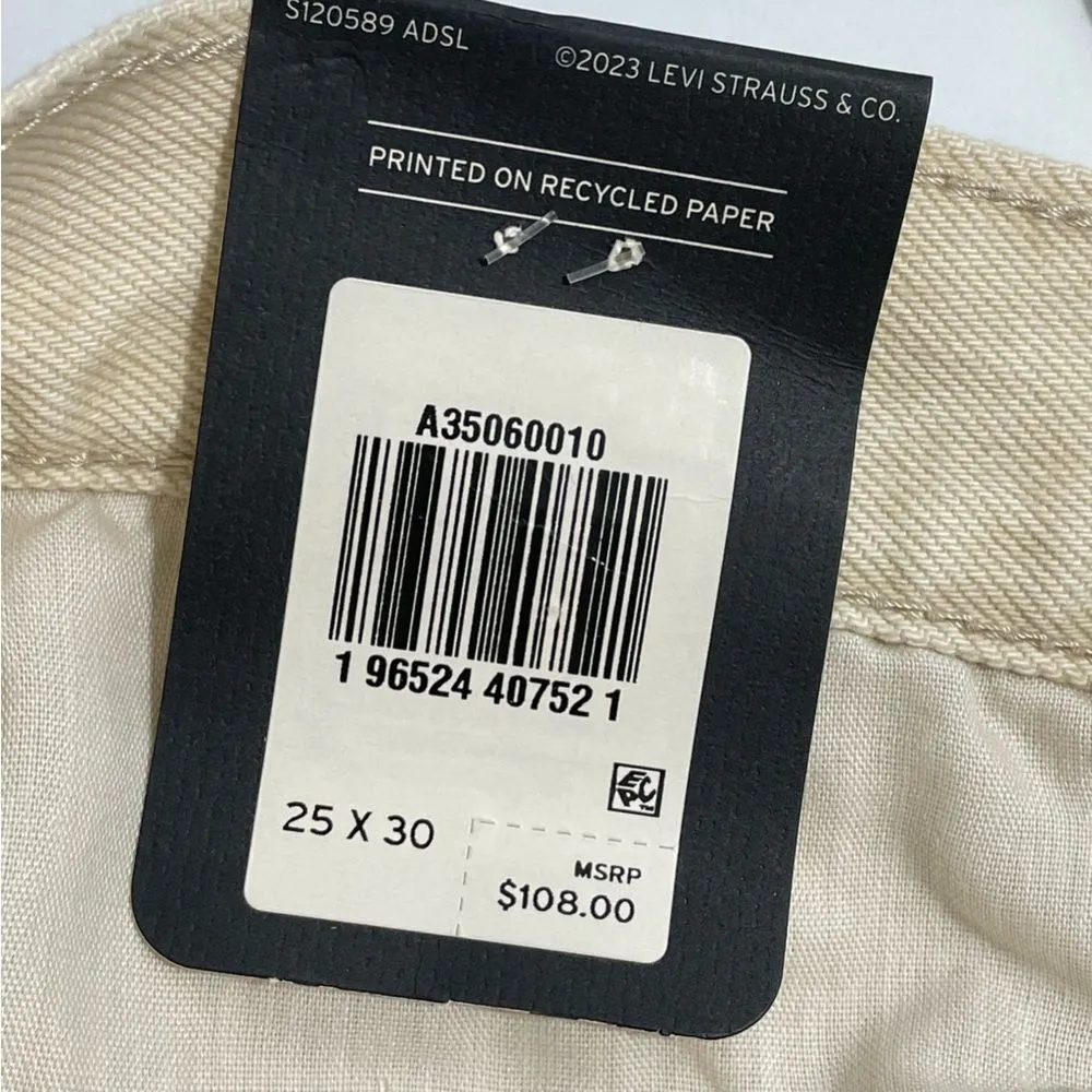 NWT Levi’s Premium 80’s Mom Jeans Beige Tan Size 25x30 High Rise Tapered Relaxed - Image 9