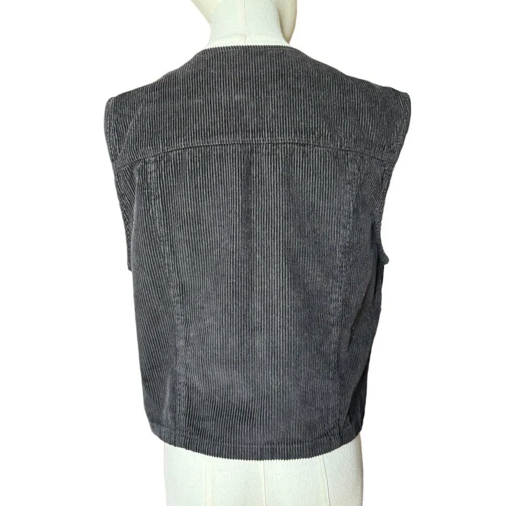 Y2K Vintage Corduroy Vest & High Waisted Pants by Kathy Ireland set size Medium - Image 8