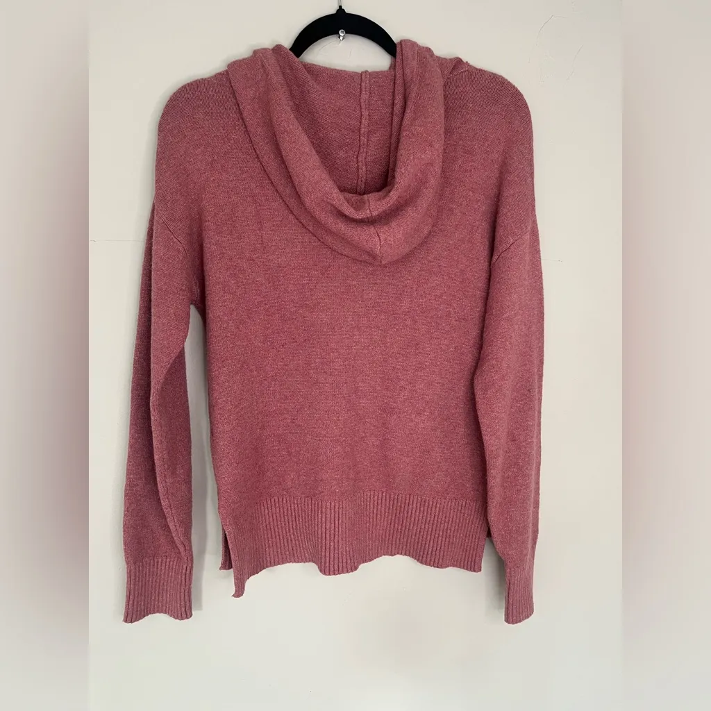 A New Day Women’s Dusty Rose Pink Knitted Hooded Sweater Size Small - Image 2