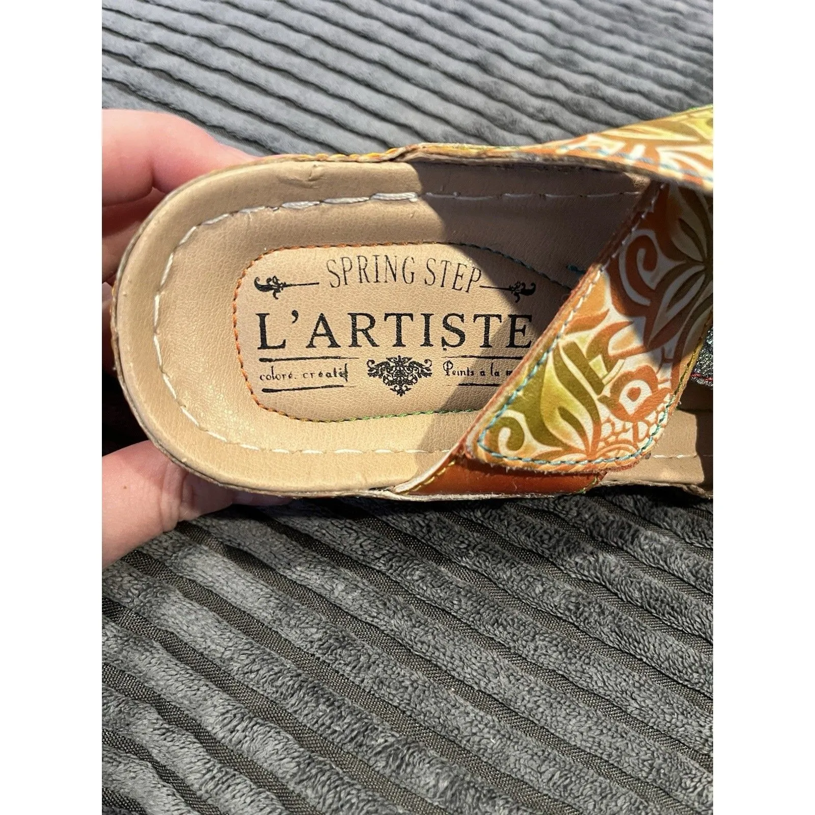 L’Artiste Women’s Sandals Caiman Slide On Adjustable Strap Sz 37 EUC - Image 5