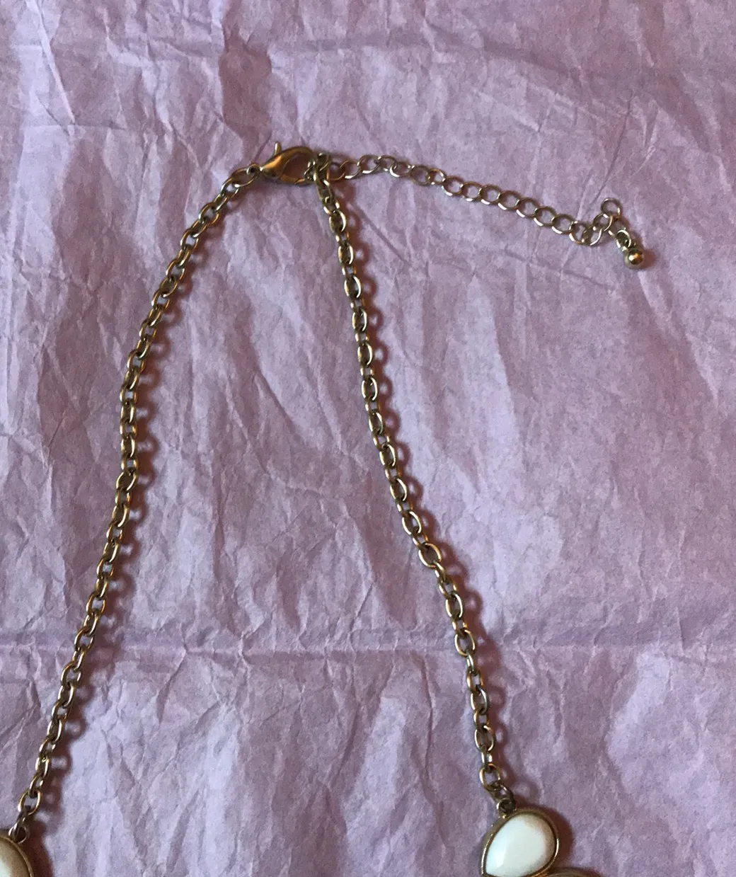 White Statement Necklace - Image 4